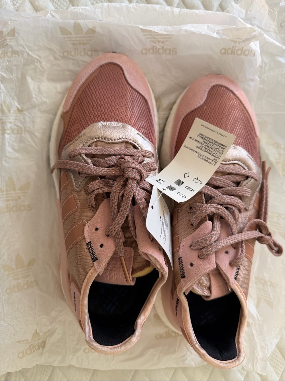 adidas Women's Pink Multi-Tone Sneakers - Picture 3 of 3